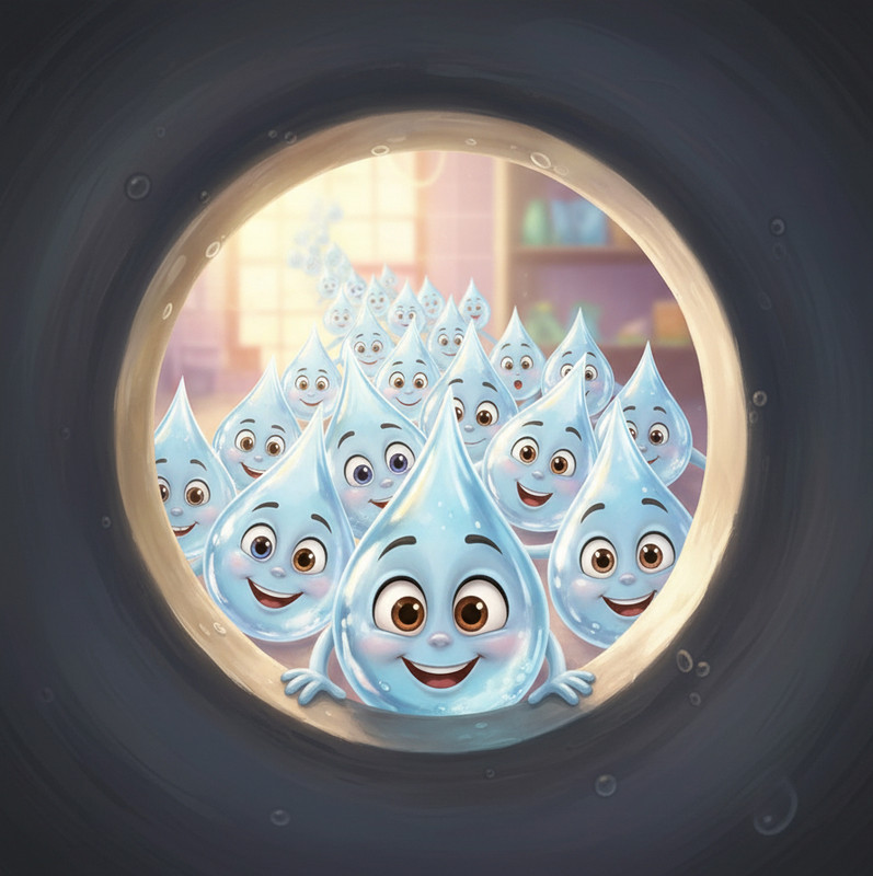 איור עמוד 1 - הרפתקאותיה של טיפטיפ טיפת המים